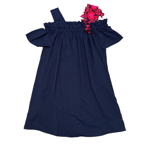 Mynah Reynu Taandon Anthropologie Zoya Open Shoulder Floral Swing Dress Size S‎ - Picture 1 of 6